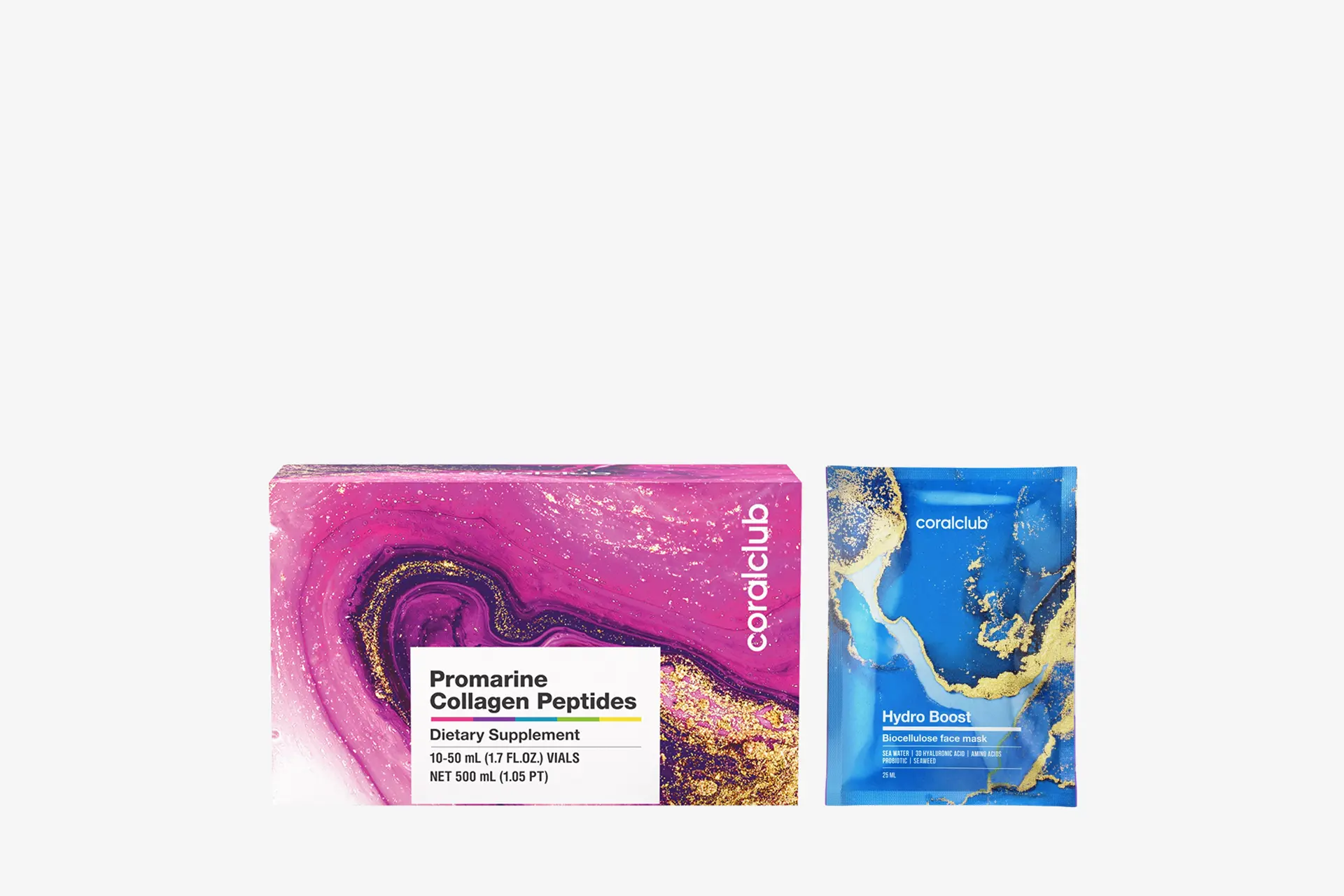 Promarine Collagen Peptides + Hydro Boost Biocellulose facial mask